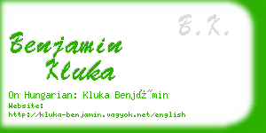 benjamin kluka business card